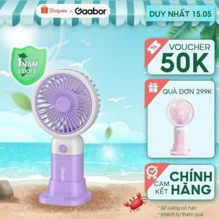 Quạt điện cầm tay mini GFH-N75A nhiều màu sắc có giá đỡ để bàn, sạc USB tiện lợi - Hàng chính hãng