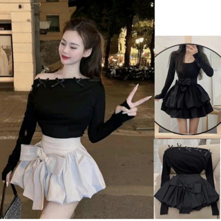Chân Váy Bí Ngô Phồng Đính Nơ Đẹp, Chân Váy Chữ A Ngắn Đẹp Ôm Đùi Có Quần Bảo Hộ Bồng Xòe Gợi Cảm Phong Cách VBN-SK