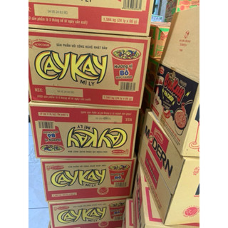 ( Thùng 24 ly ) Mì ăn liền Caykay vị Bò 66g date mới