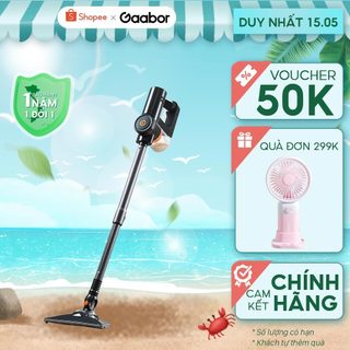 Máy hút bụi 2in1 Gaabor VCW16M-BK01A lực hút siêu mạnh 16000Pa lõi lọc HEPA đầu hút linh hoạt - Hàng chính hãng
