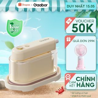 Bàn ủi hơi nước gấp gọn Gaabor GS1300M-PK01A thiết kế cầm tay nhỏ gọn dễ thương công suất 1300W