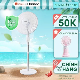 Quạt đứng 5 cánh 3 tốc độ gió tuần hoàn Gaabor FM430M-WH05A đối lưu độ ồn thấp - Hàng chính hãng