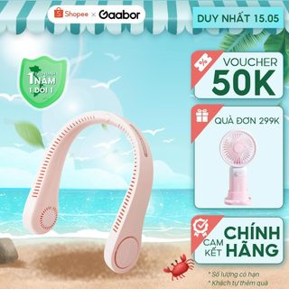 Quạt đeo cổ sạc pin tiện lợi mang đi học, đi chơi, tập GYM, pin trâu GAABOR FL03M-PK01A - HÀNG CHÍNH HÃNG