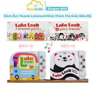 Sách âm thanh Lalalook kích thích thị giác não bộ phát triển cho bé sơ sinh 5 bài hát Lalala baby