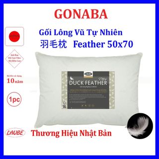 Gối ngủ lông vũ tự nhiên laube cao cấp 50x70cm