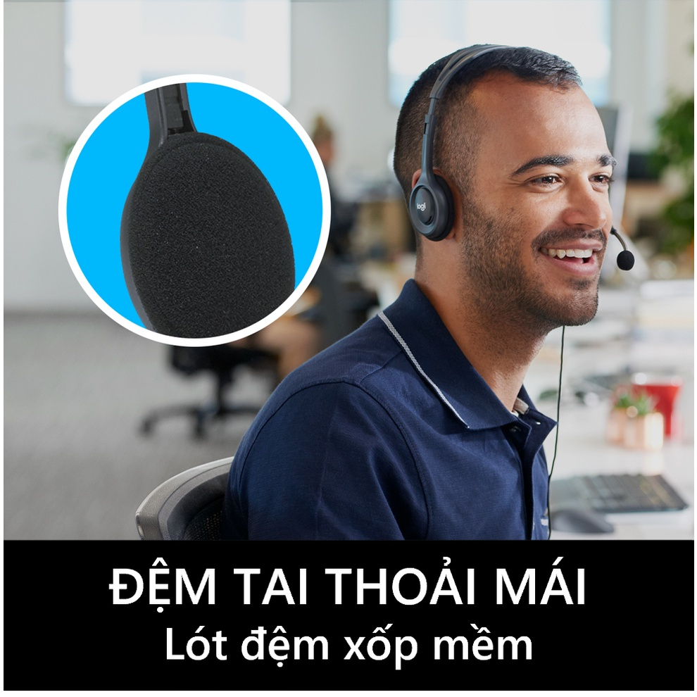 Tai nghe chụp tai Logitech H111 có dây 1 jack 3.5mm có mic chính hãng bảo hành 24 tháng | BigBuy360 - bigbuy360.vn