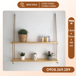 Combo 2 thanh gỗ thông treo tường D40cmxR10_ thanh gỗ treo tường khoan lỗ dài 40cm