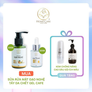 Combo sữa rửa mặt và Serum AHA nano home care TẶNG kem chống nắng và cao dầu gội