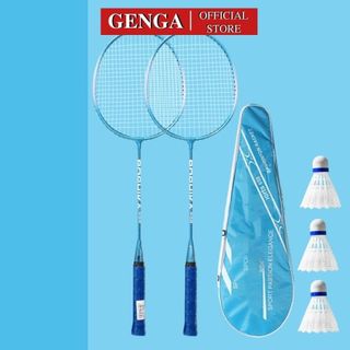 Set 2 Vợt Cầu Lông BOSHIKA Chính Hãng Genga Vợt Cầu Lông chất Lượng Cao tặng 3 quả cầu Bảo Hành 12 Tháng CL01