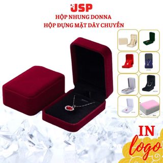 Hộp đựng dây chuyền JSP nỉ nhung nhận in Logo hộp dây chuyền hộp đựng trang sức bông tai JSP