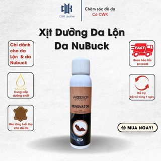 [Chính hãng] Chai xịt dưỡng da lộn, da nubuck Woodson: giày, túi xách, ví, áo da lộn