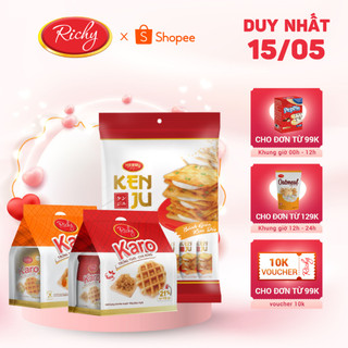 Combo Kenju Karo Ăn Sáng Dinh Dưỡng: 1 KenJu Túi 186gr và 2 Bánh Karo Vị Hoàng Kim, Vị Gà