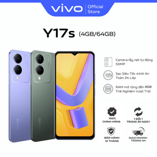 Điện thoại vivo Y17s (4GB/64GB) - Hàng Chính Hãng - 1 đổi 1 tháng đầu tiên - Bảo hành kỹ thuật 12 tháng