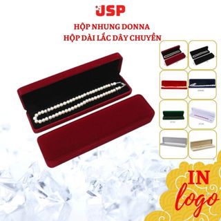 Hộp đựng dây chuyền dài JSP nỉ nhung nhận in Logo hộp đựng lắc tay chân hộp đựng chuỗi ngoc trai