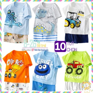 (Mới về) Bộ cộc tay cho bé chất cotton bộ hè bé trai cho bé từ 10 đến 25kg hàng Quảng Châu