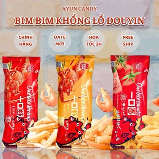  Bim Bim Khổng Lồ Douyin Vị Cà Chua, Vị Tôm BBQ, Vị Tôm Truyền Thống (TẶNG KÈM SNACK BẤT KỲ)