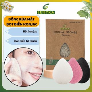 Bông rửa mặt bọt biển Konjac rửa mặt làm sạch sâu tự nhiên bọt biển tẩy tế bào chết da mặt CN077