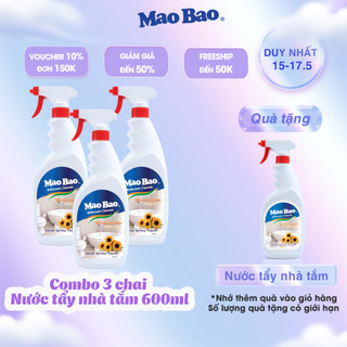 Combo 3 Chai Nước Tẩy Nhà Tắm Mao Bao 600ml