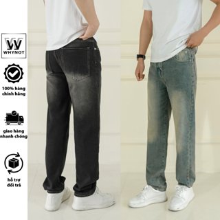 Quần jean wash Whynotfashion chất jean mềm cotton màu đen xanh size 40 - 130kg JBGWTG