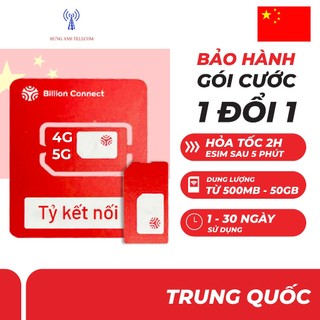 Sim esim 4g du lịch trung quốc hongkong macao data tốc độ cao