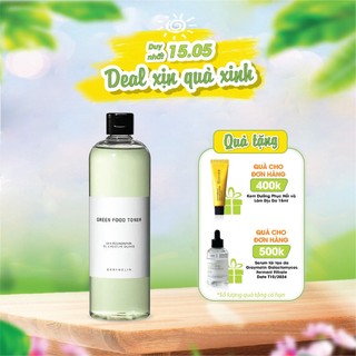 Nước Hoa Hồng Rau Củ Xanh Phục Hồi Da Graymelin Green Food Toner 500ml