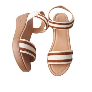 Giày xăng đan nữ đế bằng da bò thật cao cấp VI VI .Đế cao 5 phân êm nhẹ