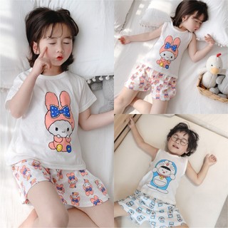 Bộ Đồ Cotton Sợi Tre Cộc Tay Kiểu Hàn Quốc cho Bé