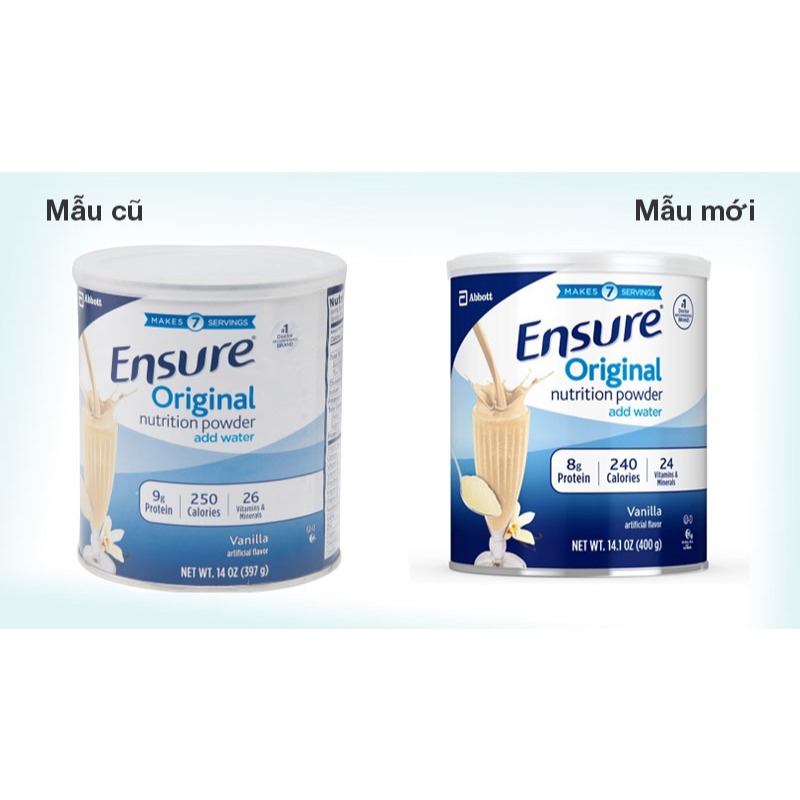 Sữa bột Ensure Mỹ mẫu mới 400g/lon