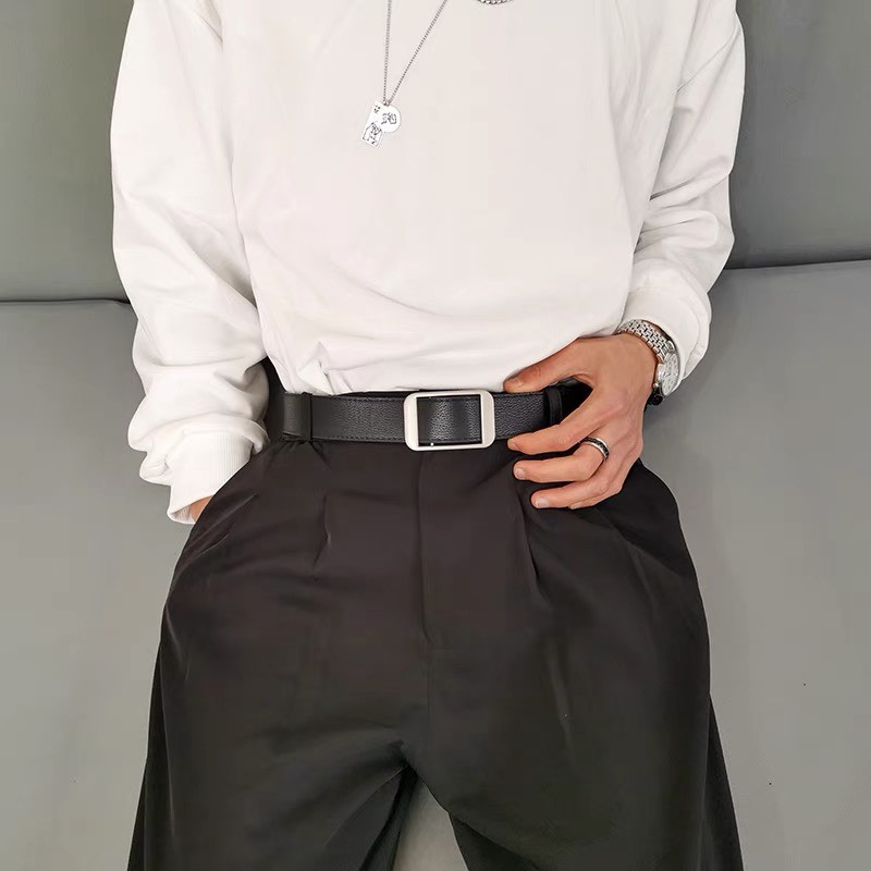 Thắt lưng nam nữ luồn không cần bấm lỗ chữ nhật, HNlittlekids  dây nịt học sinh bản 2.8cm (hỗ trợ cắ