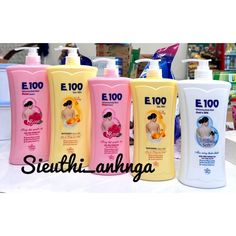 Sữa Tắm Trắng Da E100 Chai 1200ml/800ml