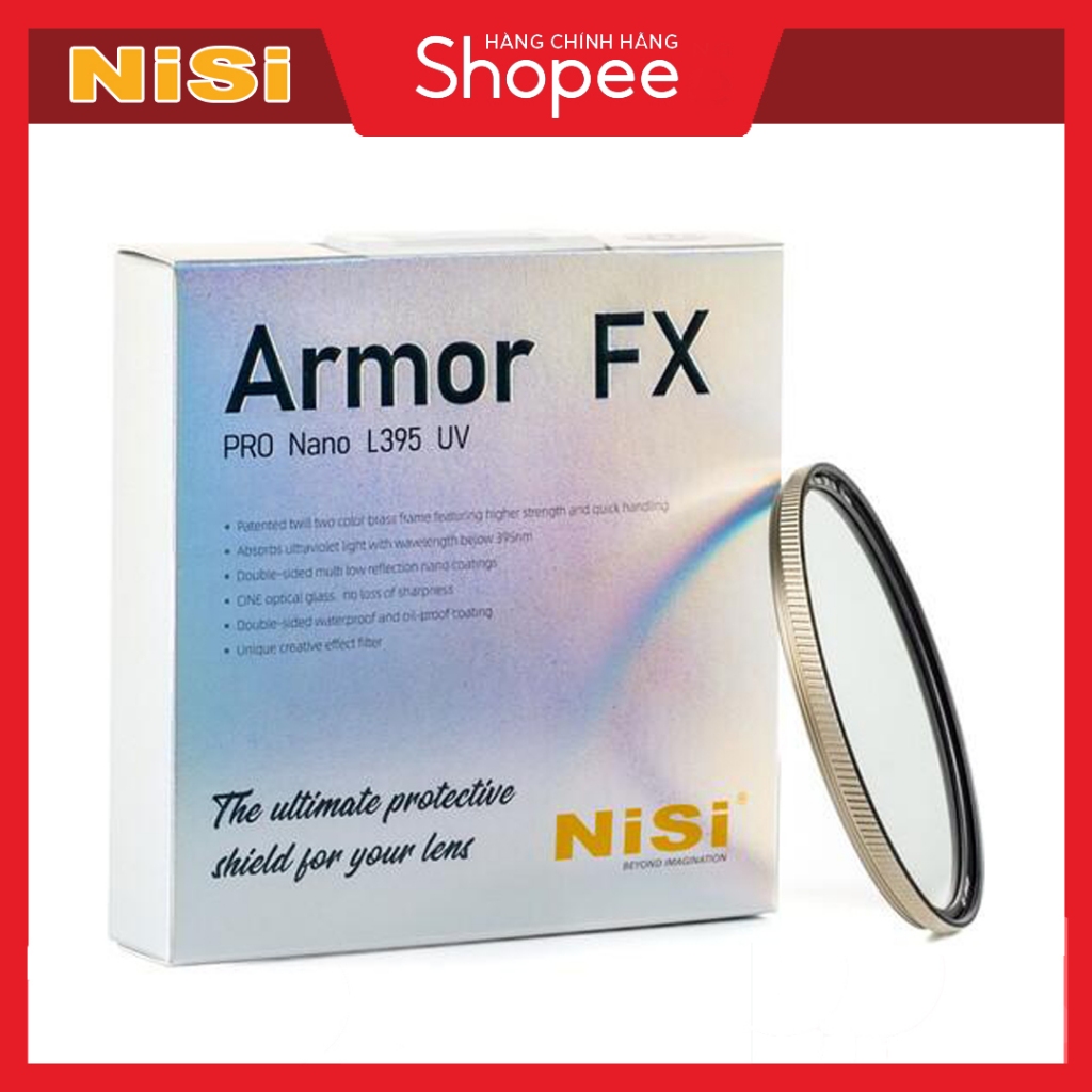 Kính Lọc NiSi Armor FX PRO Nano L395 UV Protection Filter l Đủ Size 39 - 95mm l Filter 86mm l Filter