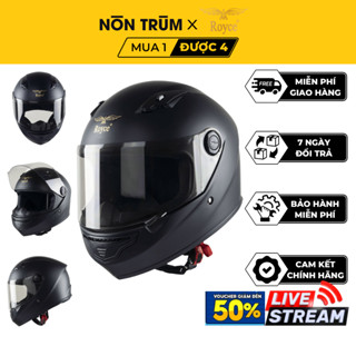 Mũ bảo hiểm fullface Royce Xh03 có kính che mặt cho nam và nữ đi xe máy chính hãng tại Nón Trùm