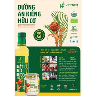 Đường mật dừa nước cô đặc hữu cơ vietnipa - dạng mật cô đặc - 💯tự nhiên không biến đổi gen