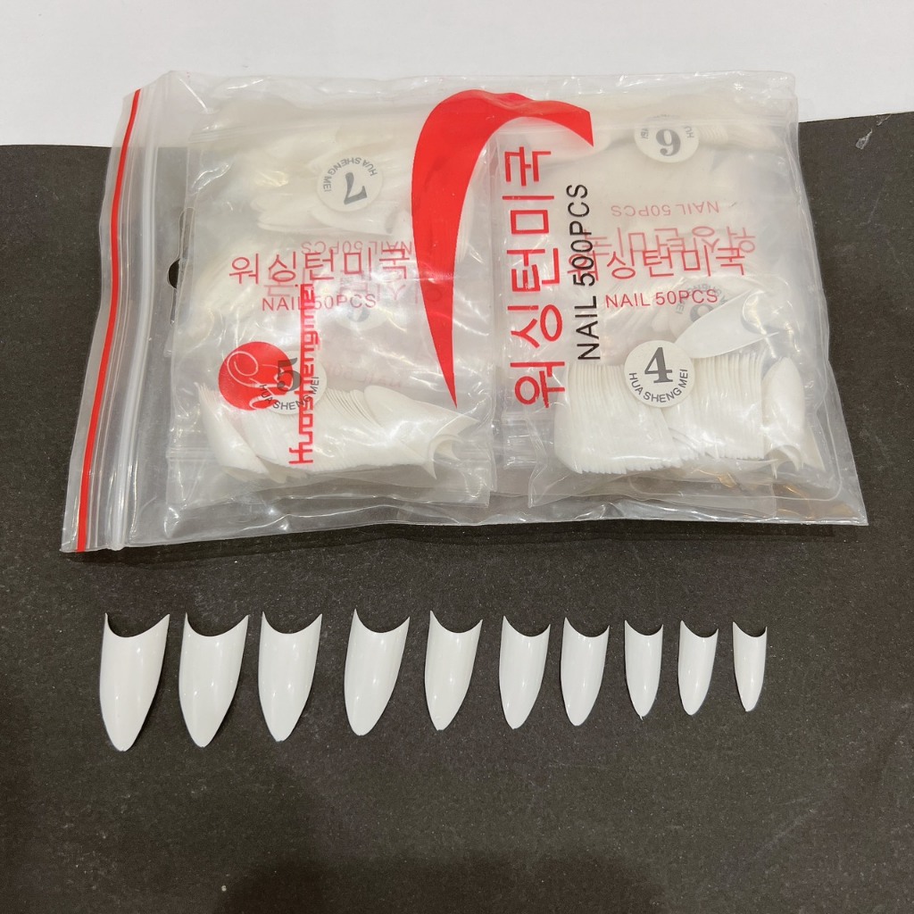 Móng nối nhọn ngắn làm nail ( túi 500 móng)