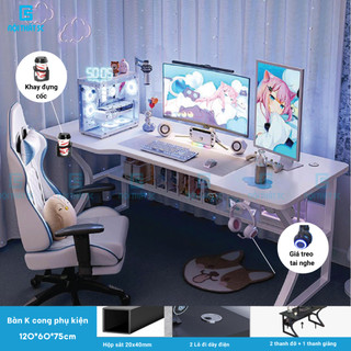 Bàn làm việc, bàn gaming chân K mặt gỗ chân sắt sơn tĩnh điện kích thước 1m,1m2 chịu lực cao để PC máy tính chắc chắn