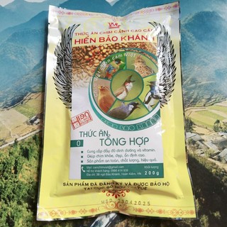 Cám chim tổng hợp Hiển Bảo Khánh _ 200g ( chào mào, chích choè, hoạ mi, khướu, sáo, sơn ca, ngũ sắc, quế lâm, nhồng )