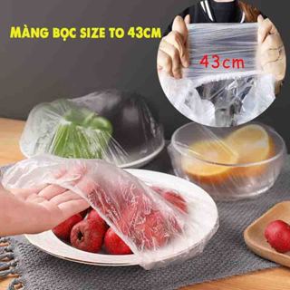 SIZE TO 43cm set 1 túi 70 cái màng bọc thực phẩm trong suốt có bo chun
