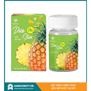  Giảm cân siêu mạnh Dứa Slim Plus tặng kèm khoá cân giảm 4-8kg  Hàng chuẩn 