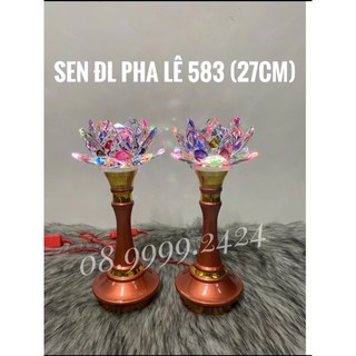 Đèn thờ pha lê cao cấp 583 1 cặp đèn bàn thờ phật, bàn thờ gia tiên giá rẻ nhất