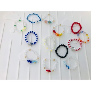 Nhẫn handmade, hạt cườm, nhiều màu mẫu ngẫu nhiên không chọn