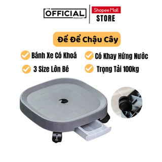Đế kê chậu cây, đế lót chậu ,cây cảnh có khay hứng nước bánh xe tiện lợi, có khoá chốt bánh xe