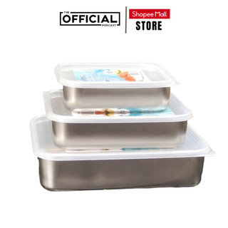 Hộp Đựng Thức Ăn Bằng INOX 304, Có Lắp Đậy. Khay Đựng Thực Phẩm Cao Cấp Chống Rỉ