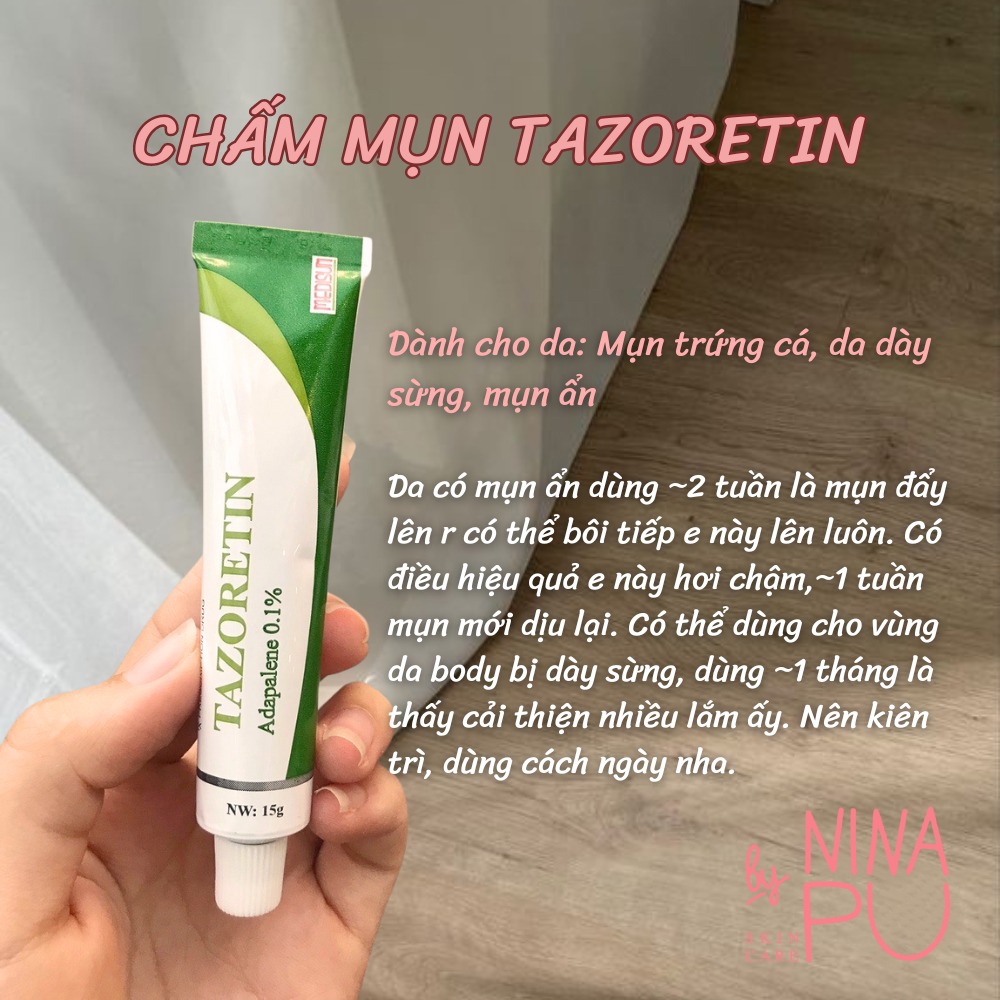 Tazoretn Gel 0.1% 0.3% C Giảm Mụn Trứng Cá, Mụn Ẩn, Mụn Đầu Đen Chính Hãng