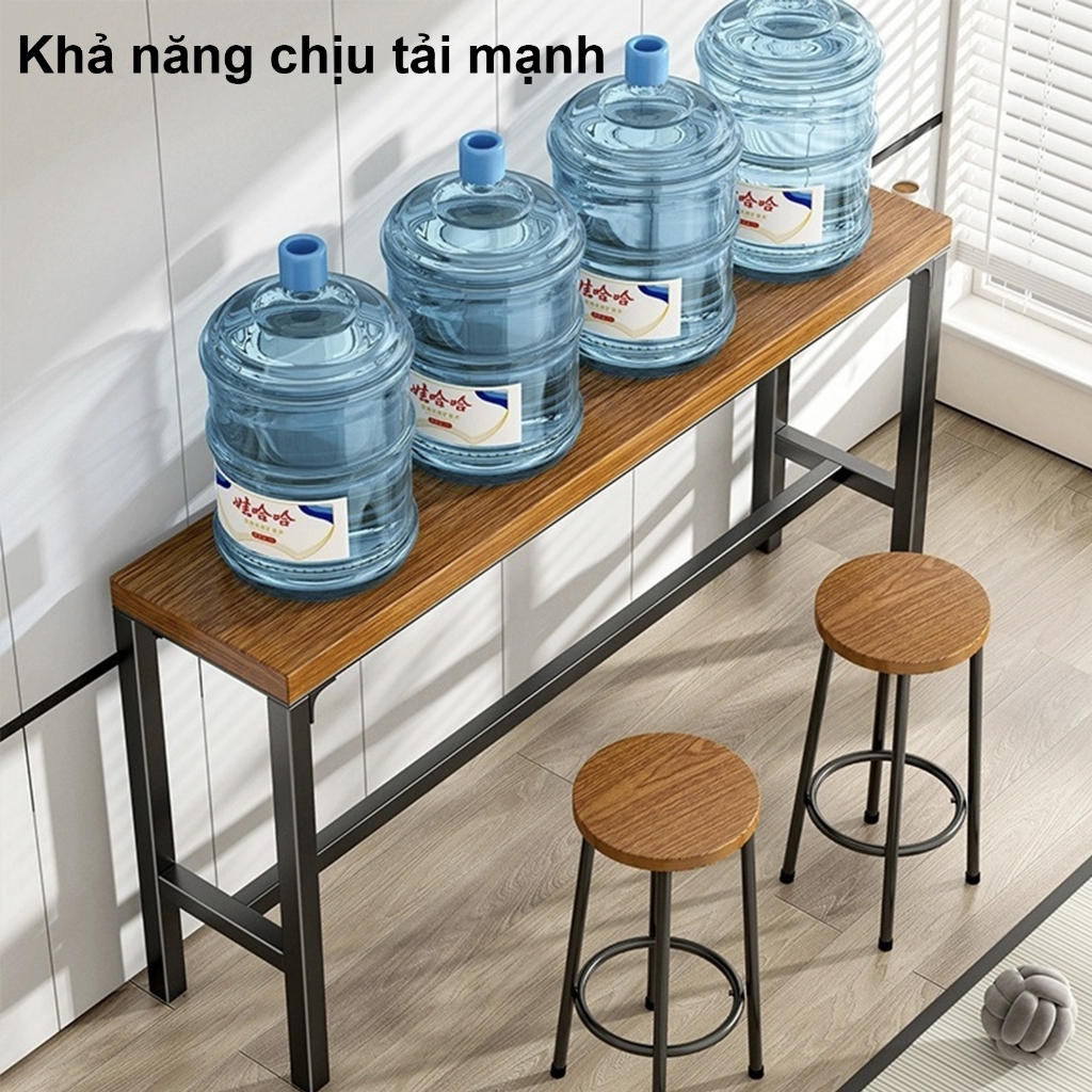ALVIN Bàn làm việc khung bàn bar sắt kết hợp giá sách, dễ dàng lắp ráp | BigBuy360 - bigbuy360.vn