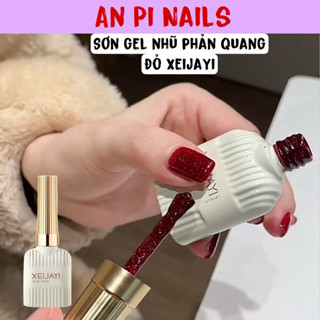  Sơn gel nhũ phản quang đỏ F12 XEIJAYI chai 15ml An Pi Nails 