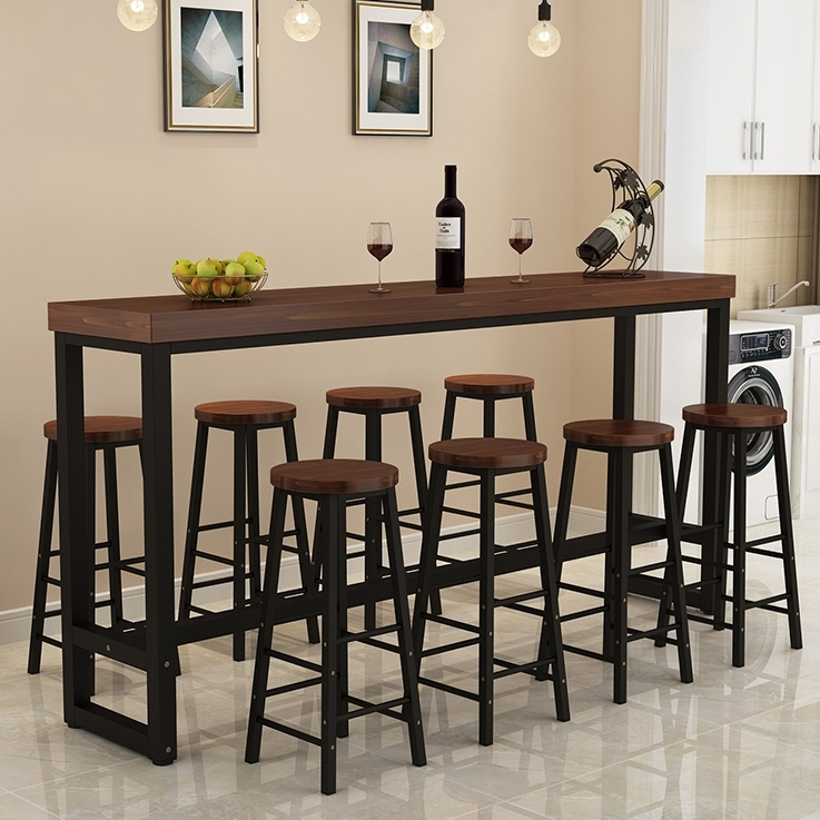 ALVIN Bàn làm việc khung bàn bar sắt kết hợp giá sách, dễ dàng lắp ráp | BigBuy360 - bigbuy360.vn