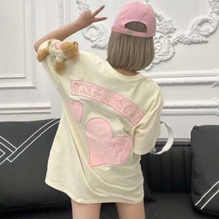 Áo Thun Gấu Tim Unisex Nam Nữ Đều Mặc Đẹp, Áo Thun Cổ Tròn Chất Cotton Dày Dặn Mềm Mịn HOT 2024