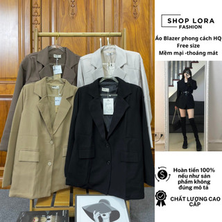 Áo blazer nữ 2 lớp, áo vest dài tay cao cấp 5 màu đen/nâu/be phong cách hàn quốc - Thời trang SHOPLORA