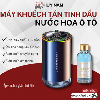 Máy Khuếch Tán Nước Hoa Tinh Dầu Ô Tô Tự Động Hương Thơm Cao Cấp Phun Thông Minh Đèn LED Trần Sao Sang Trọng HUY NAM