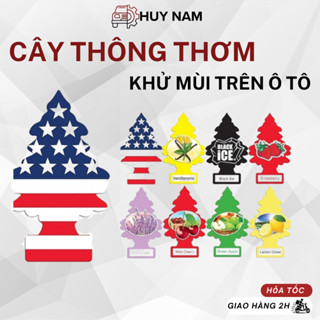 Cây Thông Thơm Khử Mùi Little Trees Treo Xe Ô Tô, Tủ Quần Áo, Phòng Ngủ, Hộc Bàn (mùi hương tùy chọn)- HUY NAM Ô TÔ